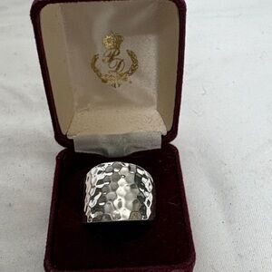 Premier Designs Hammered Silver Tone Ring